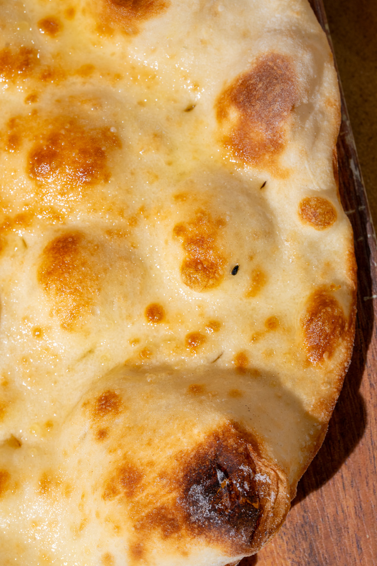 Butter naan, close up