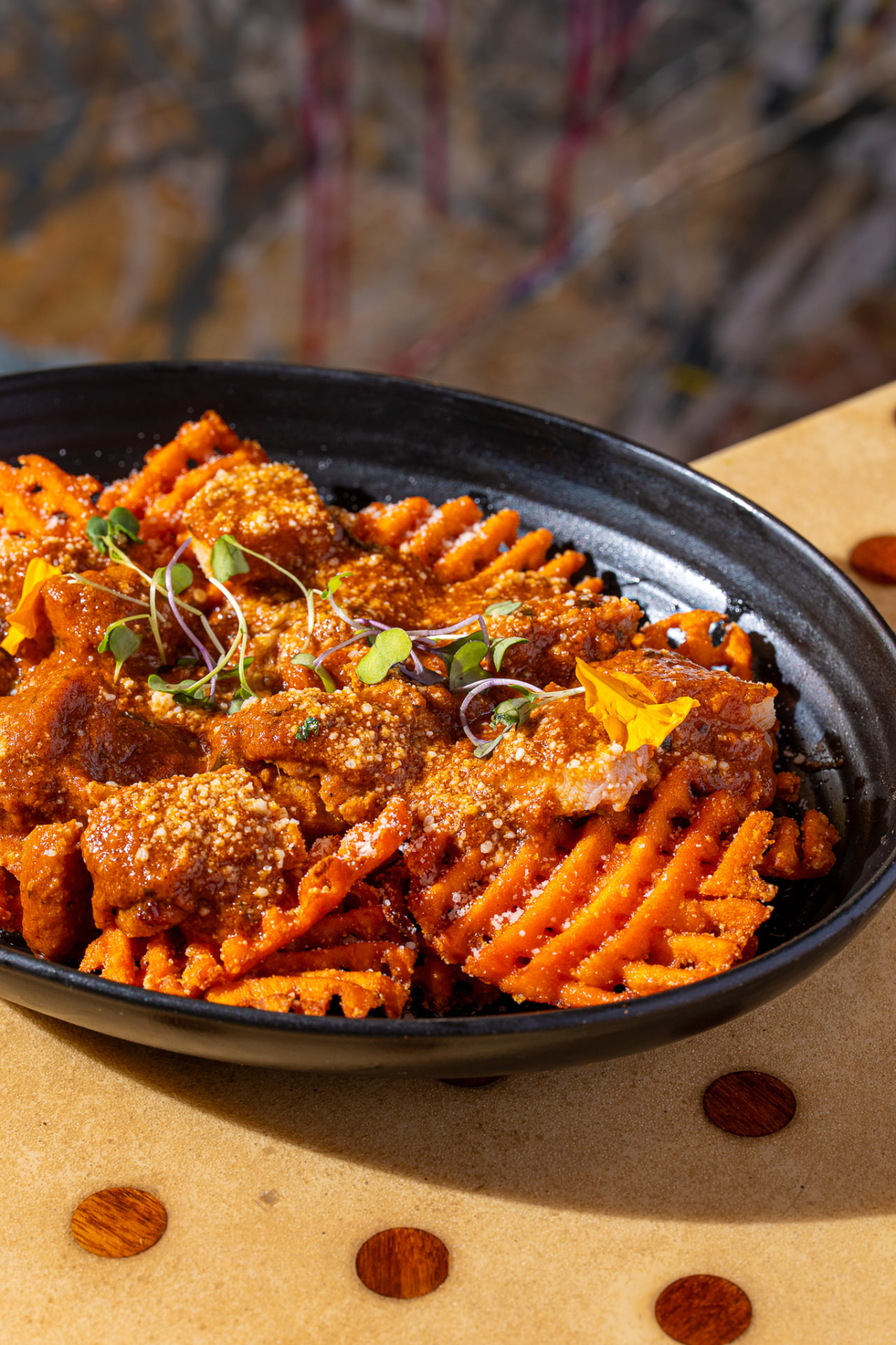 Sexy Fries on sweet potato waffle fries