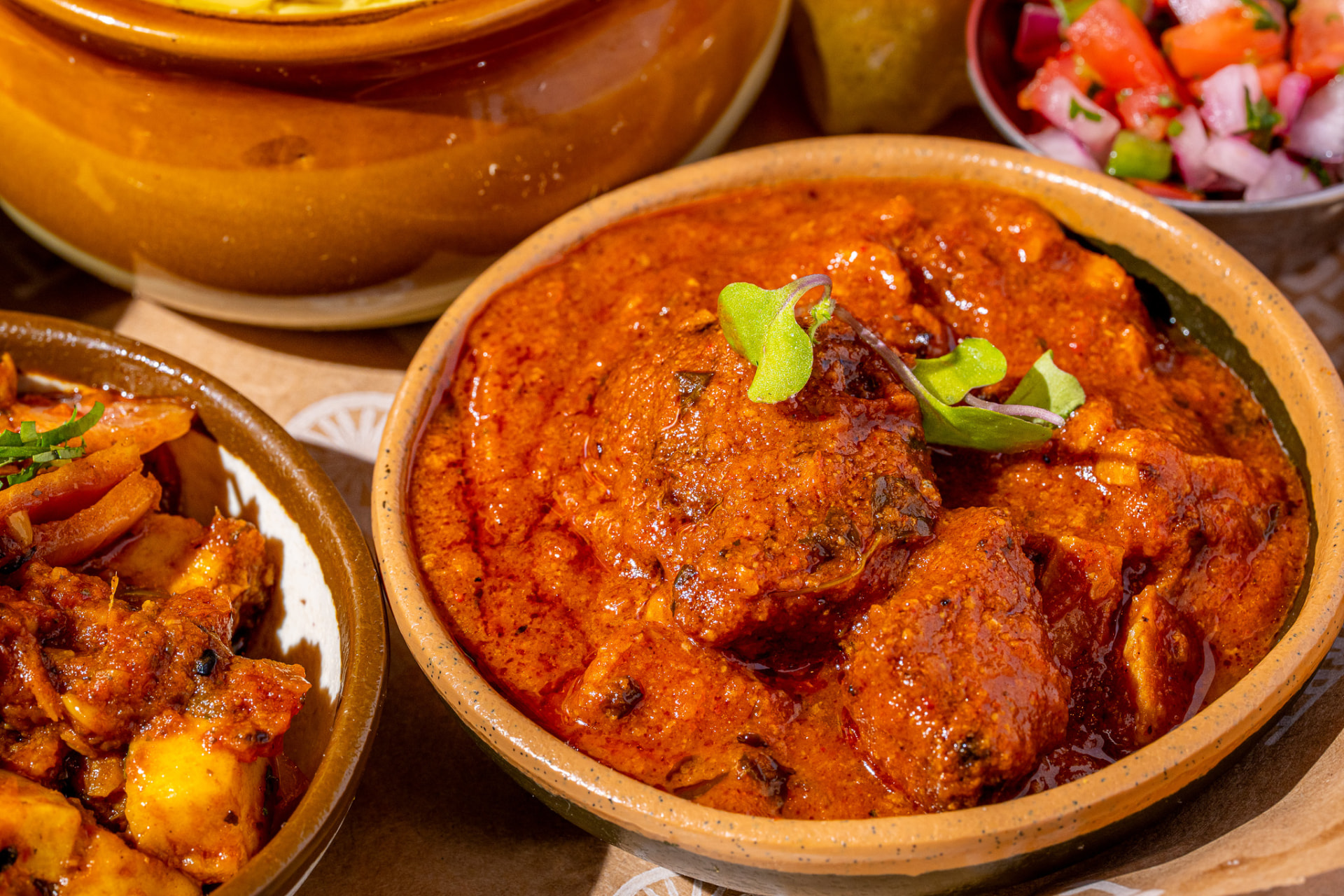Thali: tikka masala bowl, close up