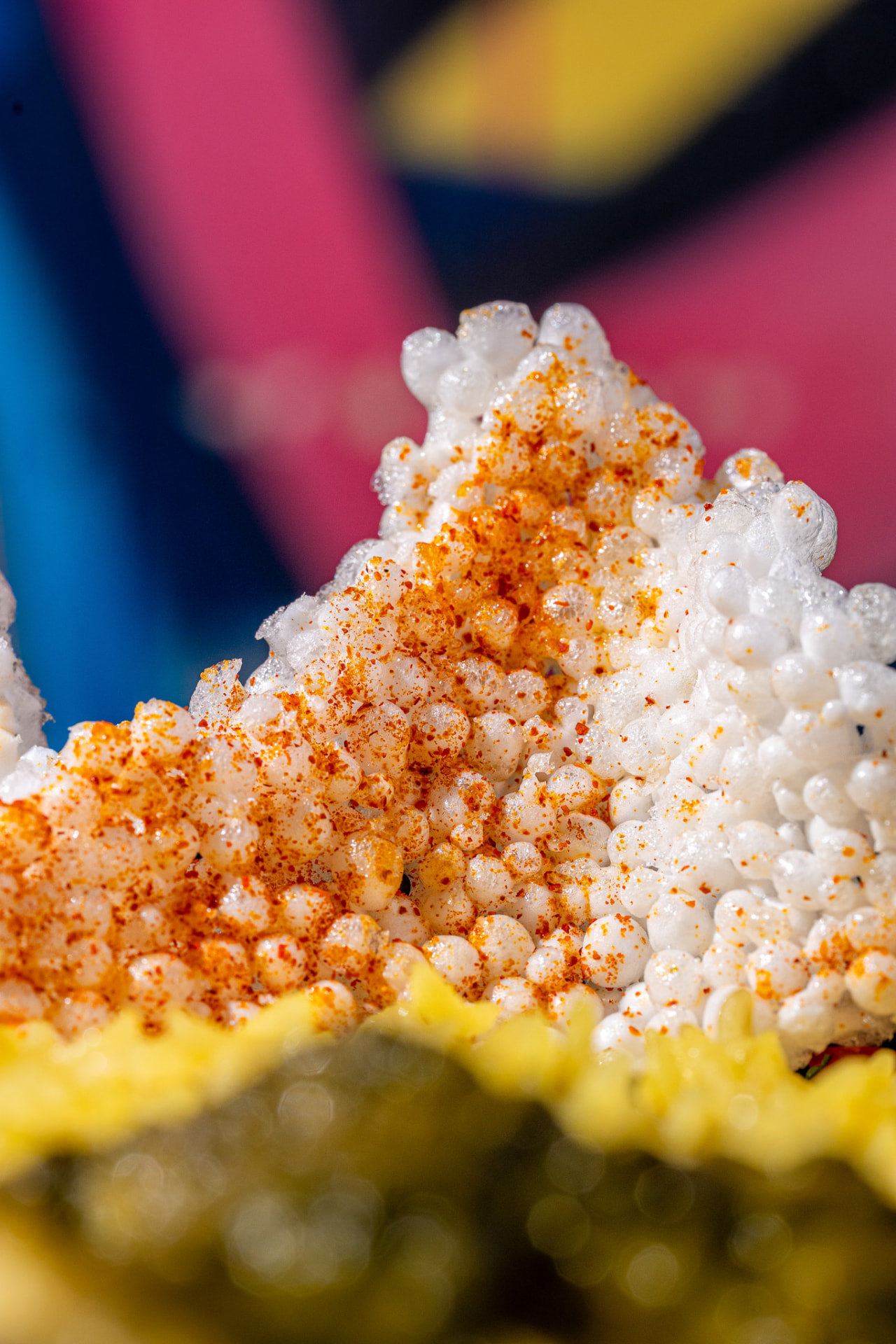 Sago papad with chili, macro