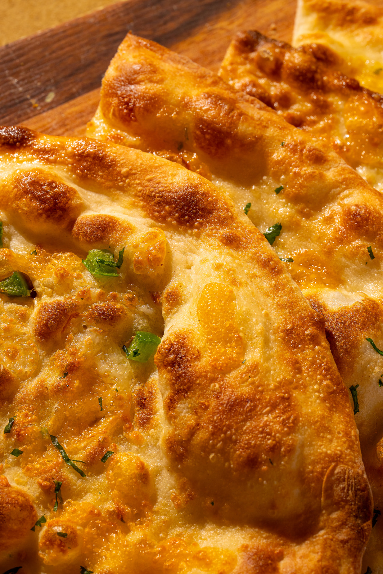 Chili cheese naan, detail